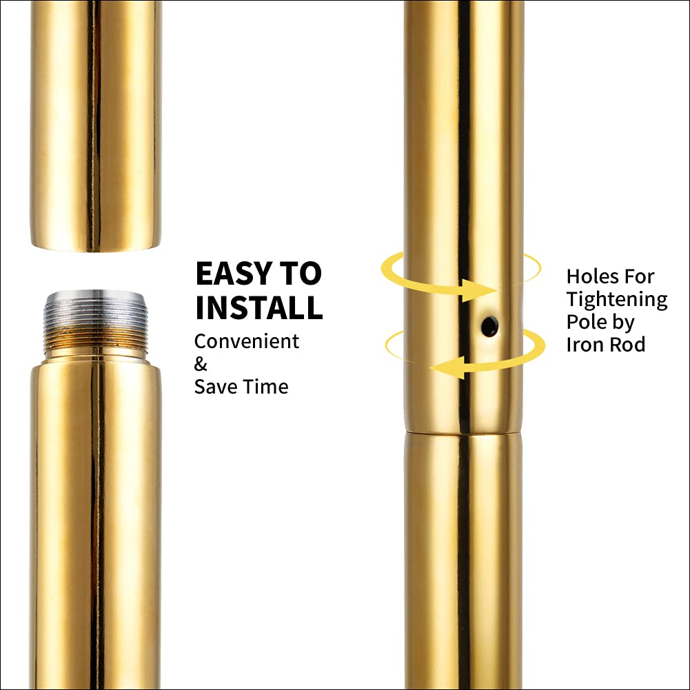 45mm Spinning Portable Pole Dancing Pole for Home - Extendable Dance Pole for Bedroom, Studio & Fitness, Perfect for Beginners & Professionals
