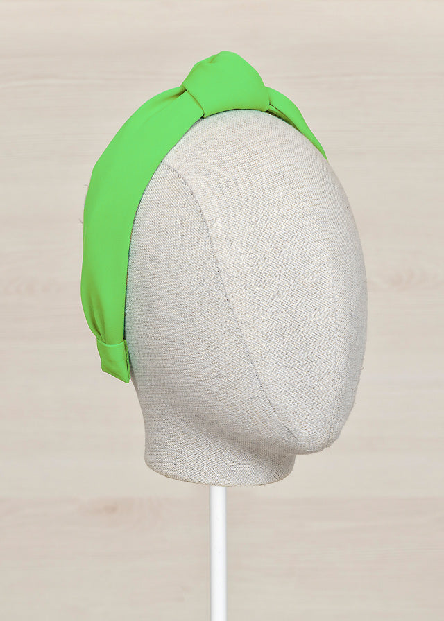 Elegant Knot Crepe Green Headband for Girls - Perfect for School, Parties, and Everyday Fashion Accessories