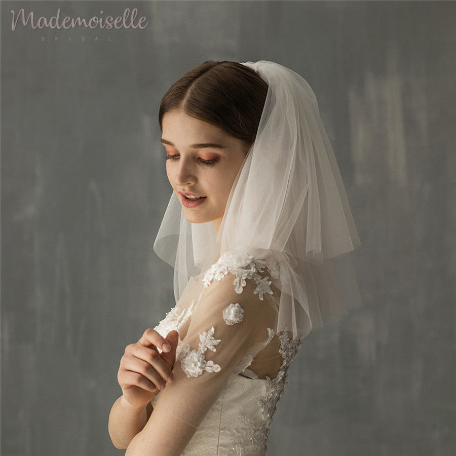 Charlotte Veil - Elegant Bridal Wedding Veil with Lace Trim | Perfect for Brides, Prom, and Formal Events