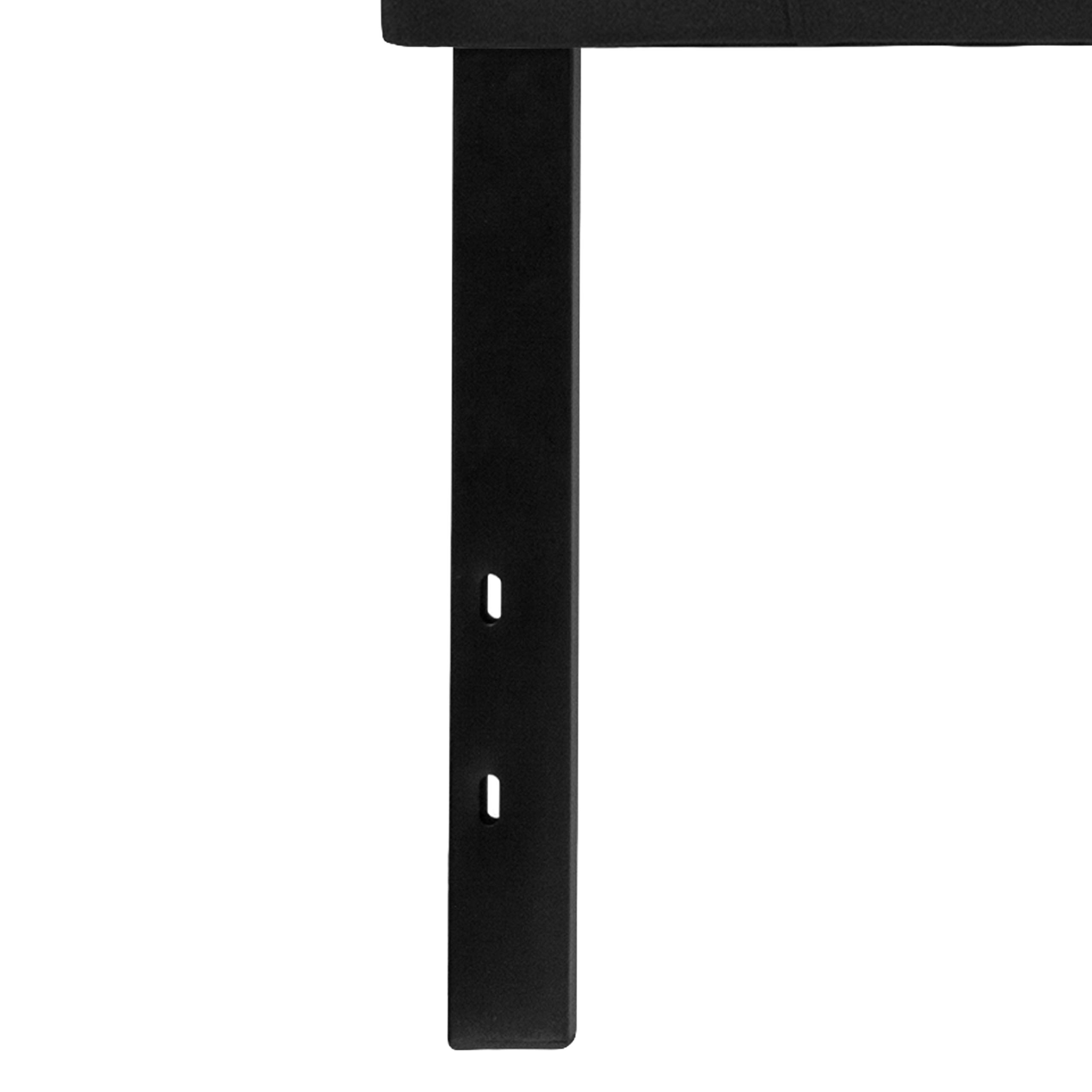 Flash Furniture Bedford Tufted Upholstered King Size Headboard - Black Fabric Upholstery for Luxurious Bedroom Decor | Perfect for Master Bedrooms & Guest Rooms