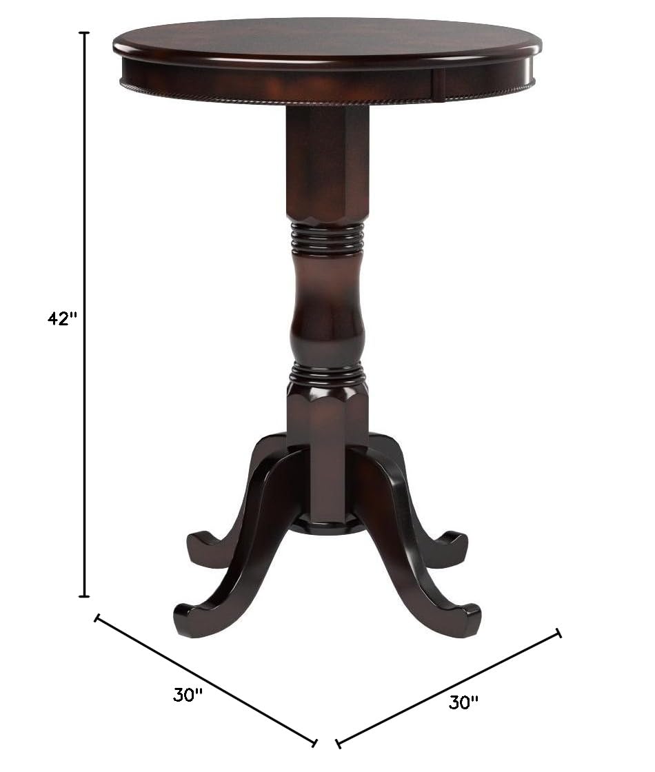 RAM Game Room Round Pub Table Cappuccino - Classic Design for Your Bar or Kitchen