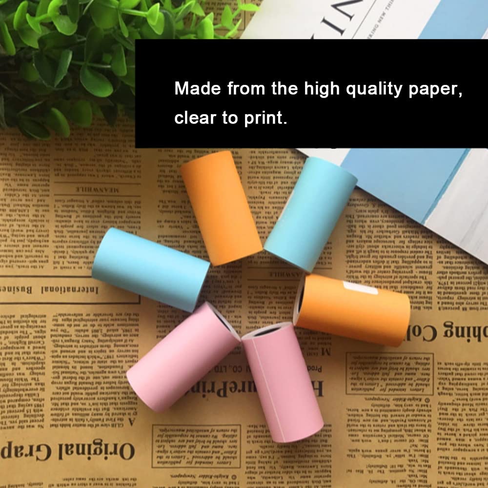 EXCLUZO 3-Pack A6 Thermal Paper Rolls - Compatible with P1/P2 Mini Photo Printer - High-Quality Clear Printing for Receipts & Labels - Perfect for Home, Office & Retail Use