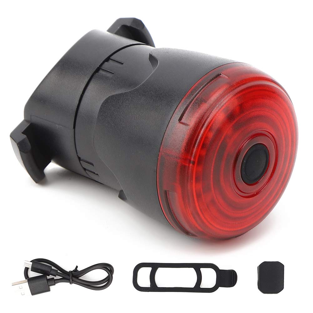 VGEBY USB Rechargeable Bike Tail Light - Waterproof ABS Bicycle Rear Light with Brake Sensor & 5 LED Modes for Night Cycling Safety | Perfect for Commuting, Mountain Biking, and Road Cycling