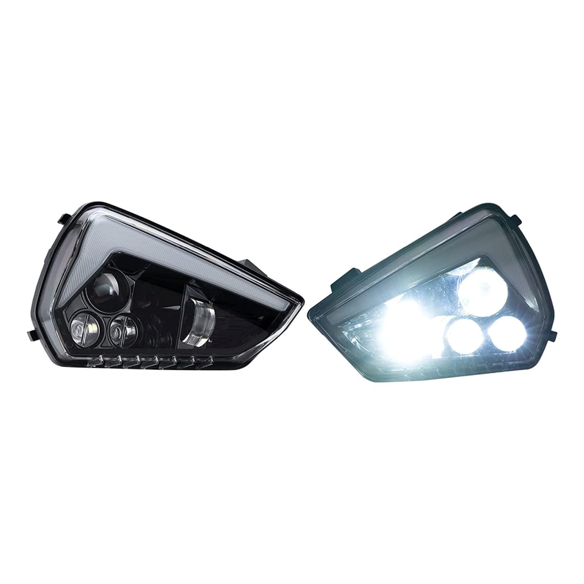 Can-Am Ryker LED Headlights - High/Low Beam & Turn Signal Lights for Ryker 600, 900 Sport & Rally Edition (2PCS) | UTV PRO Front Light Accessories | Off-Road, Night Riding & Adventure Use