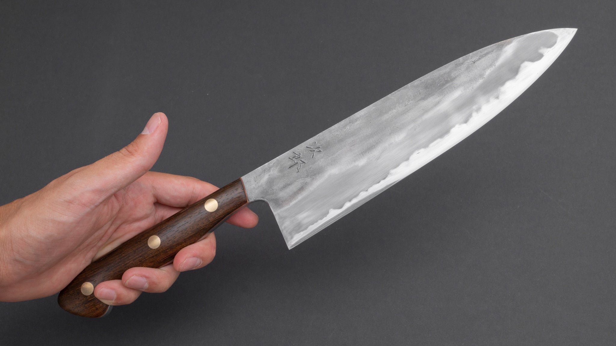 Premium Jiro Tsuchime Yo Gyuto 210mm Japanese Chef Knife with Tagayasan Handle - Perfect for Sushi, Meat Slicing & Professional Kitchen Use