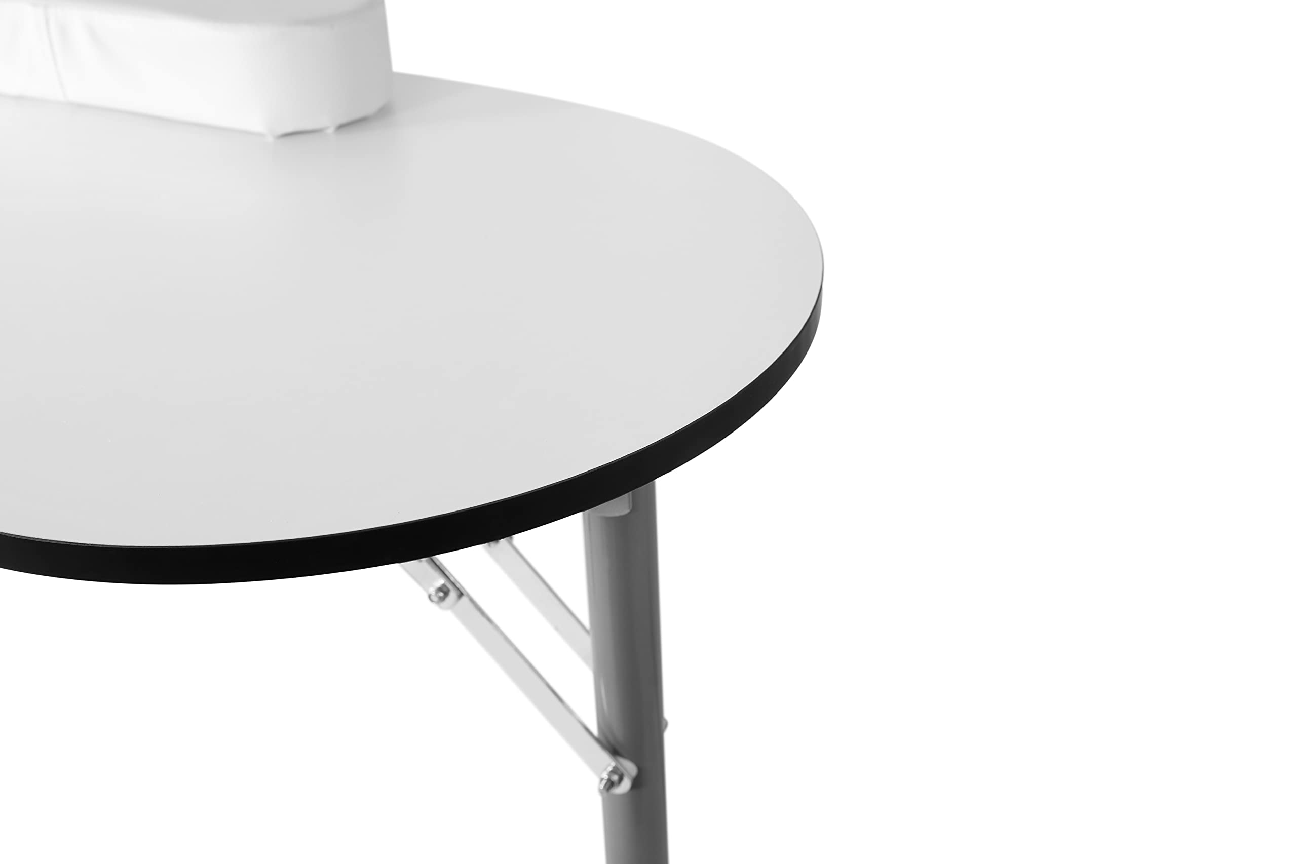 Portable & Foldable Nail Table for Professionals - Manicure Table with Adjustable Wrist Pad, Lockable Wheels & Carrying Case - White | Perfect for Salon, Home & Mobile Nail Technicians