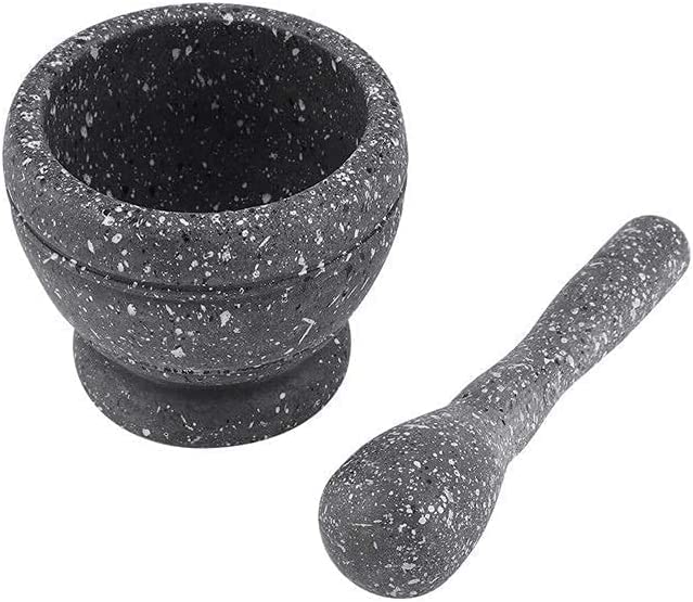 Premium Mortar and Pestle Set - Natural Stone Spice Grinder for Garlic, Herbs & Spices - Durable Kitchen Tool for Crushing, Grinding & Mixing - Perfect for Home Cooking, Baking & Ayurvedic Remedies