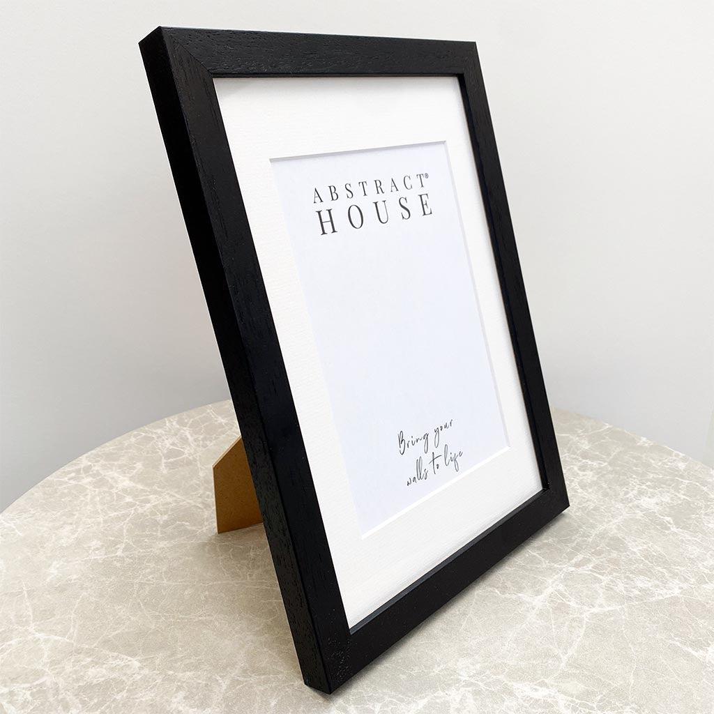 Black Wooden Picture Frame 21x30cm (8.3x11.8 Inches) - Freestanding Tabletop Photo Display for Home Decor, Office, or Gift Giving
