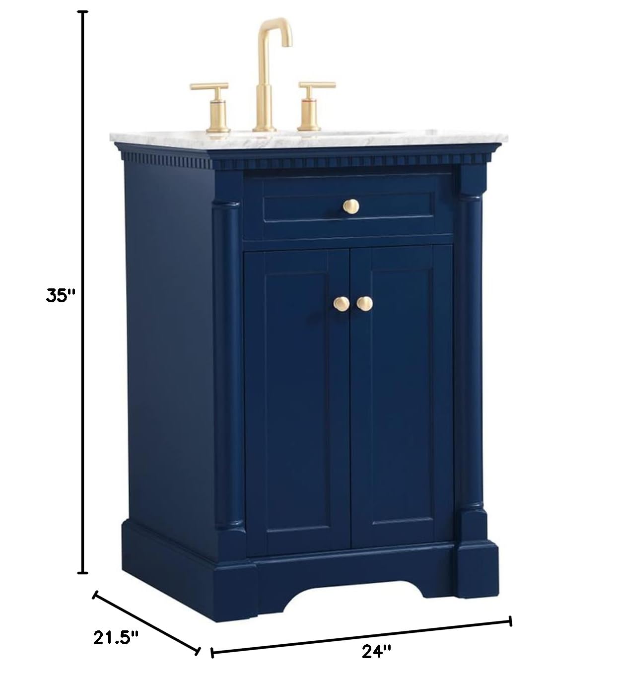 Modern 30-Inch Walnut Bathroom Vanity with Under Sink Storage - Elegant Single Sink Bathroom Organizer Cabinet for Home Decor & Bathroom Organization