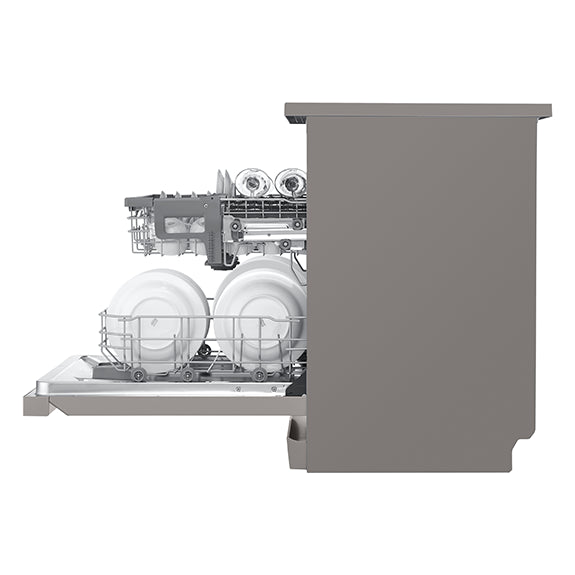 LG XD5B14PS QuadWash Dishwasher - 24 Inch Built-In Smart Wi-Fi Enabled with 4 Spray Arms & TrueSteam Technology for Large Families | Perfect for Kitchens with Heavy-Duty Cleaning Needs