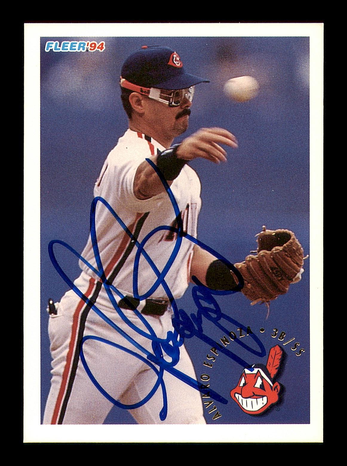Alvaro Espinoza Autographed 1994 Fleer Baseball Card #103 - Cleveland Indians Memorabilia - SKU #183590 - Perfect for Sports Collectors and MLB Fans Display