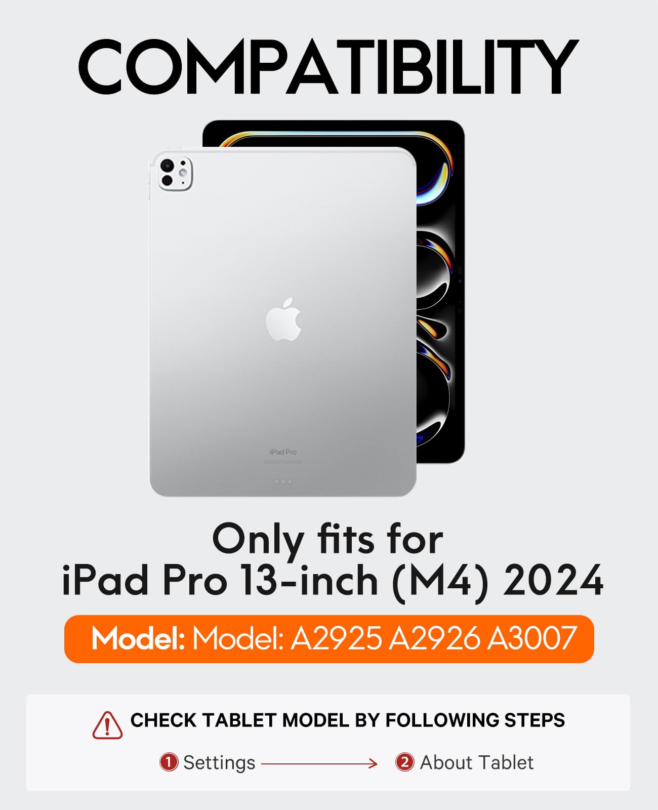 CHESONA iPad Pro 13 inch Case 2024 with Backlit Keyboard - Floating Stand, Smart Trackpad, 7-Color RGB Lighting & Battery Display | Protective Keyboard Case for iPad Pro 13 (M4) | Perfect for Work, Study & Travel | Black