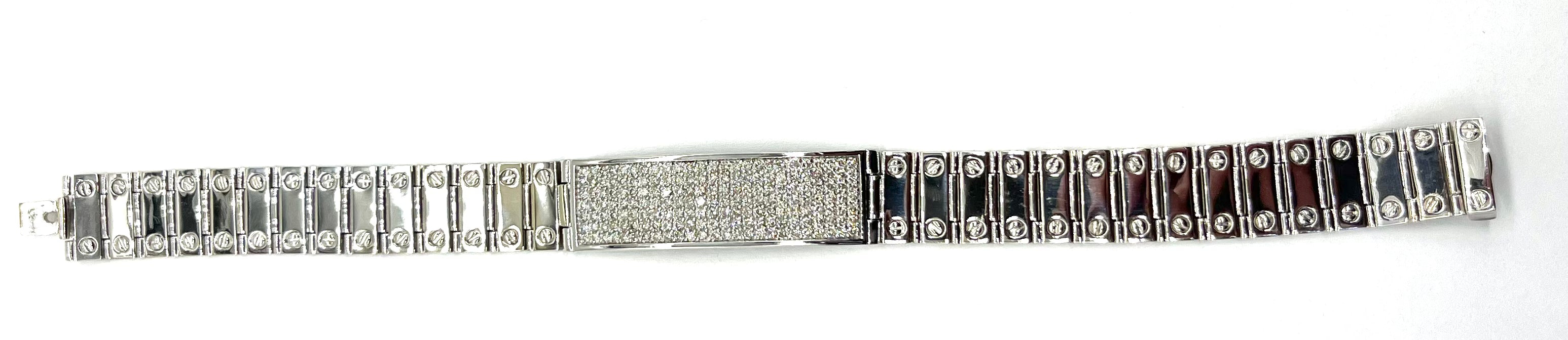 Men's White Gold Diamond Bracelet - Elegant & Luxurious Jewelry for Gifts, Weddings & Special Occasions
