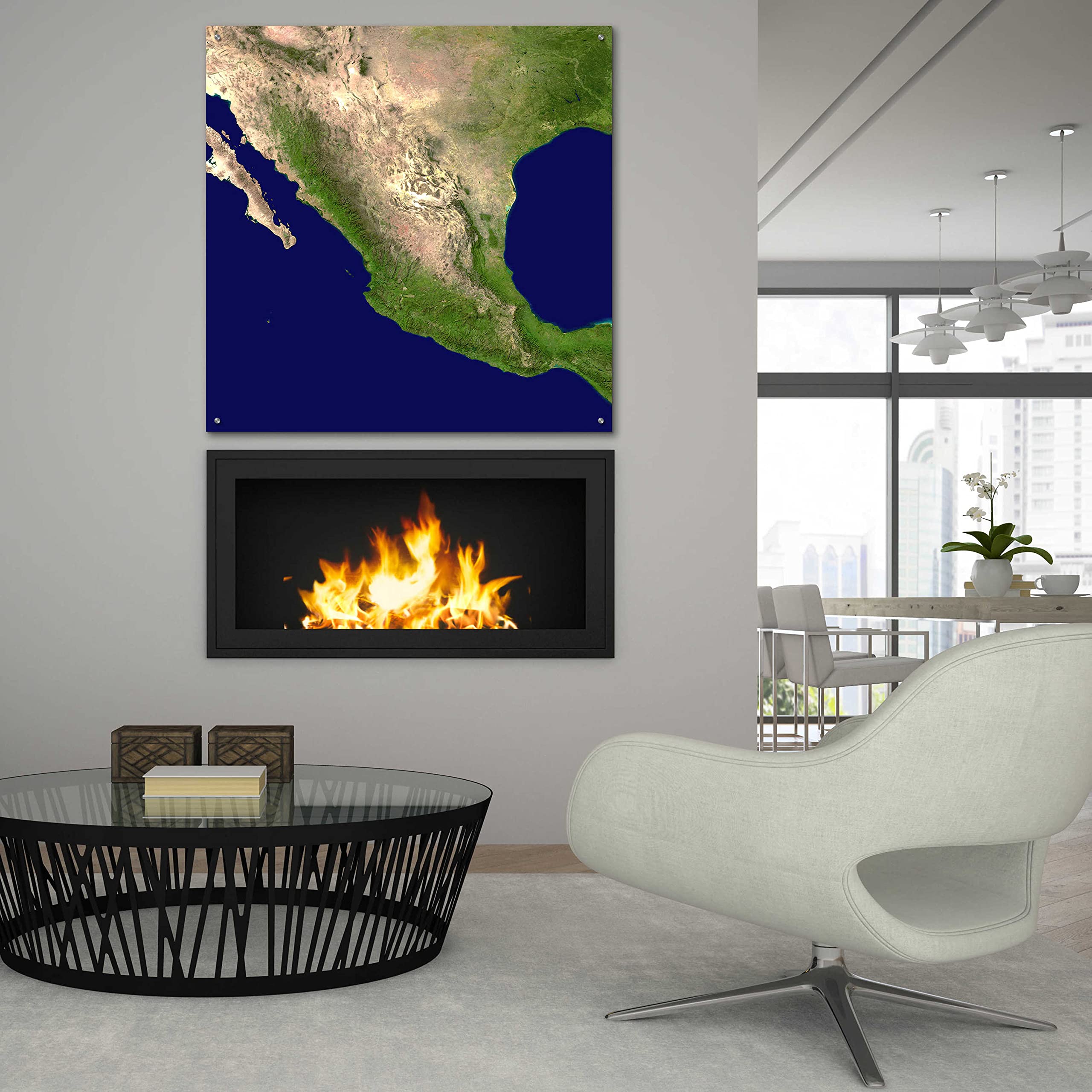 Epic Art 'Earth as Art: Mexico and Central America' Acrylic Glass Wall Art - 36x36 Inches - Stunning Home & Office Decor for Living Room, Bedroom, or Office Space