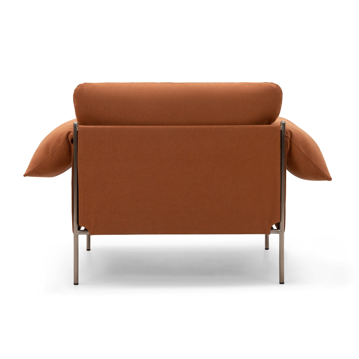 Modern Brushed Steel Frame Armchair - Sleek & Durable Dining Chair for Kitchen, Living Room, or Office - Comfortable Seating with Contemporary Design