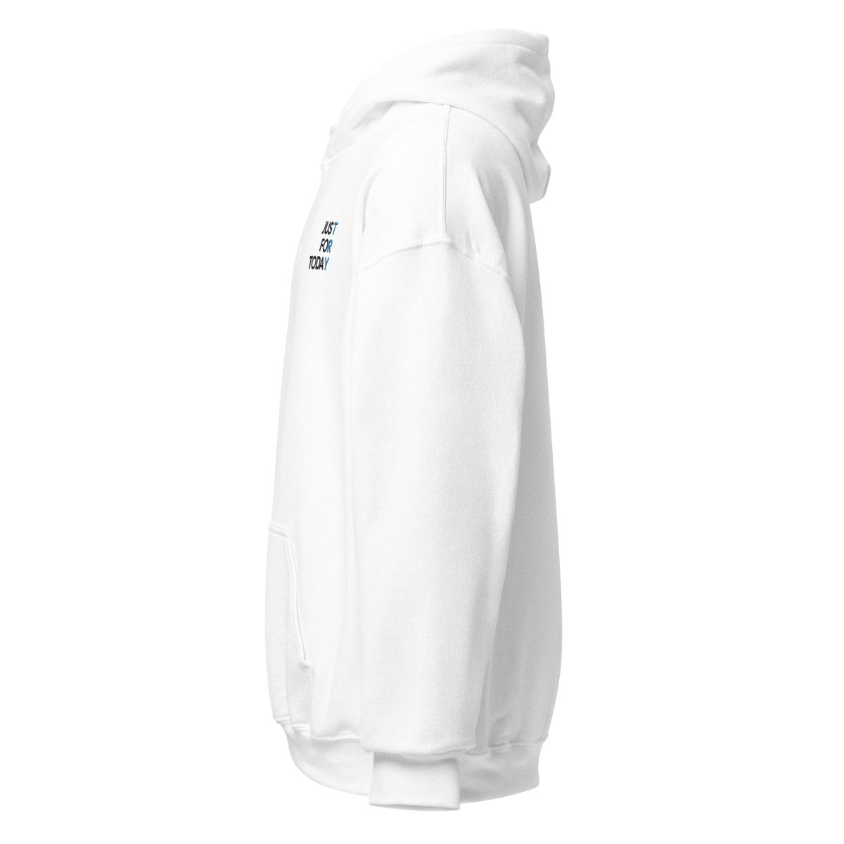 Just for Today Embroidered Unisex Hoodie - Soft Cotton Pullover Sweatshirt for Men & Women | Perfect for Casual Wear, Street Style & Everyday Comfort