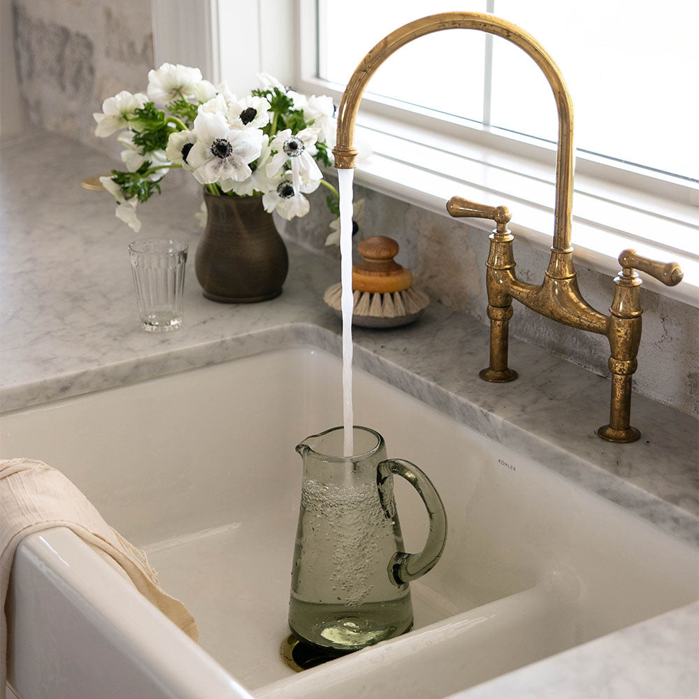 Ceramic Dish Brush Holder - Stylish and Functional Kitchen Organizer for Sink Countertop | Perfect for Sponge, Scrubber, and Utensil Storage