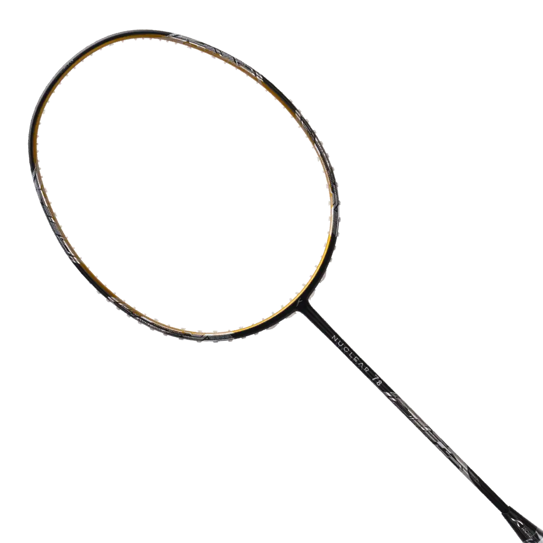 HNDRD Nuclear 78 Badminton Racket - Pre-Strung Carbon Fiber Shuttlecock Racket for Professional & Recreational Play - Perfect for Tournaments, Training & Backyard Games