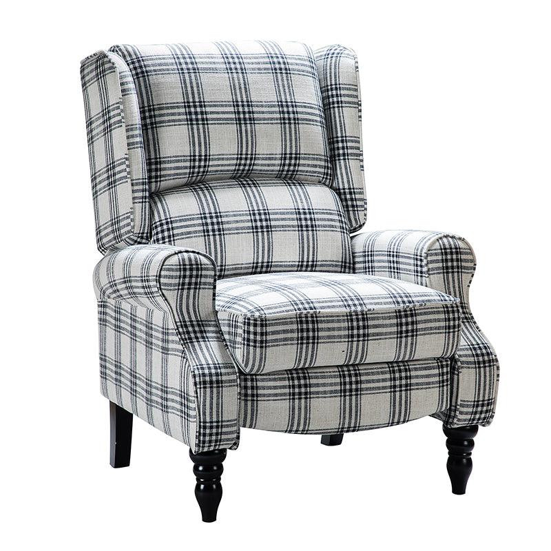Erdeni Upholstered Manual Wingback Recliner Chair - Comfortable Living Room Armchair with Smooth Reclining Mechanism - Perfect for Home Theater, Reading Nook & Relaxation