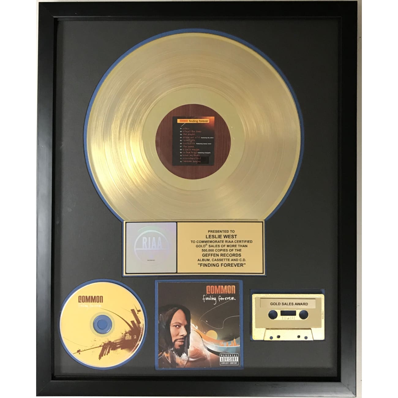 RIAA Gold Album Award - Official Certified Music Achievement for Leslie West of Mountain - Perfect for Music Memorabilia Collectors & Rock Fans