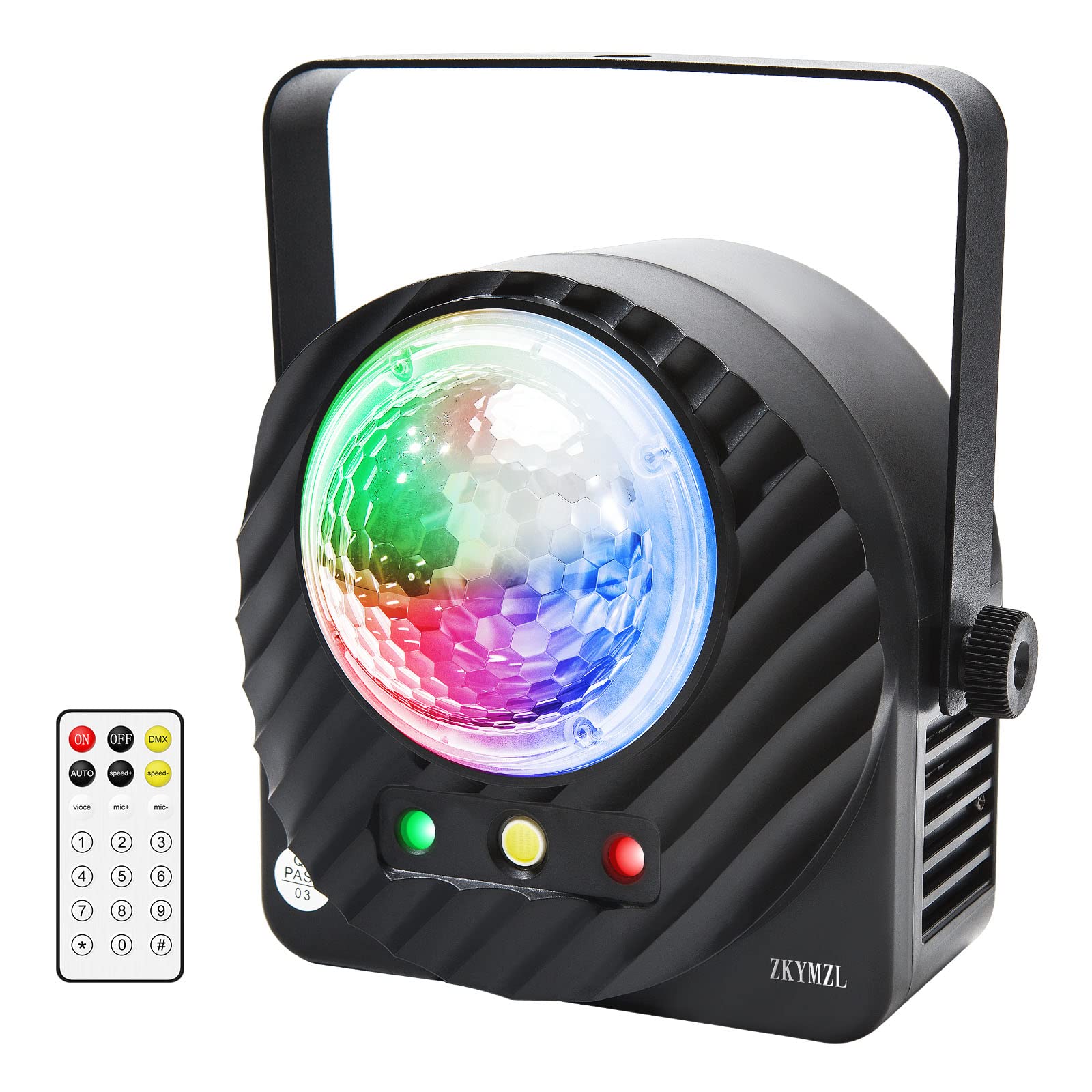 3-in-1 DJ Lighting System - LED Water Wave, Pattern & Strobe Lights with Remote Control | Sound Activated & DMX Compatible Stage Lights for Home Dance, Wedding, Party & Festival Events | Perfect for Nightclubs, Concerts & Stage Performances