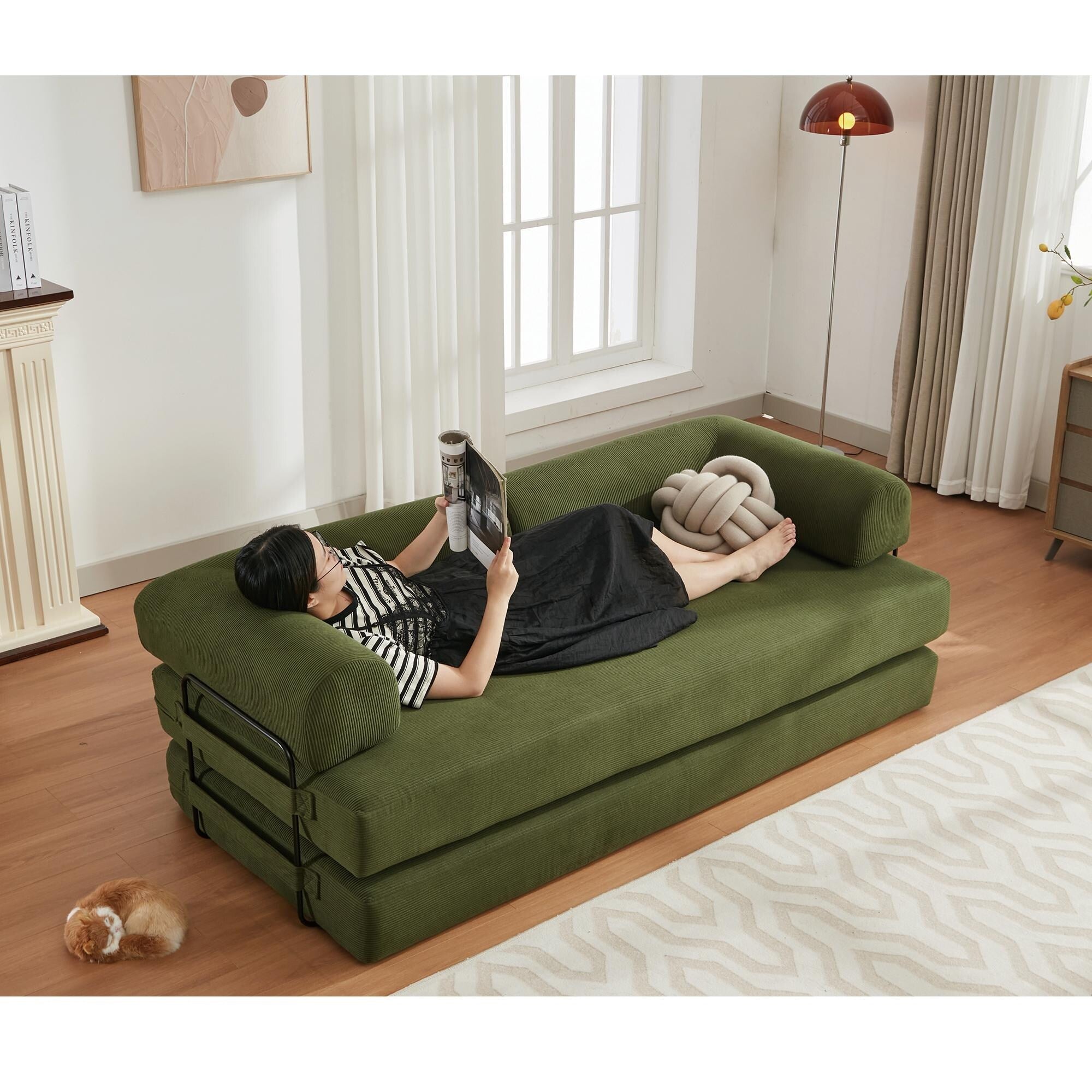 4 in 1 Convertible Sleeper Sofa Bed - 78.5