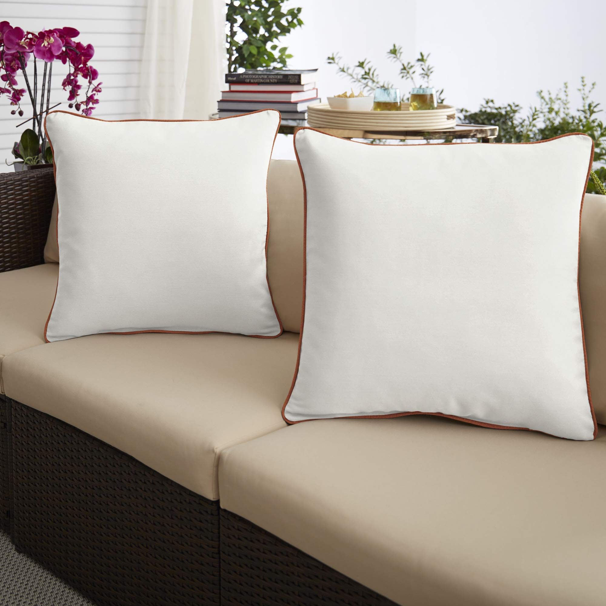 Premium Set of 2 Outdoor Throw Pillows - 18
