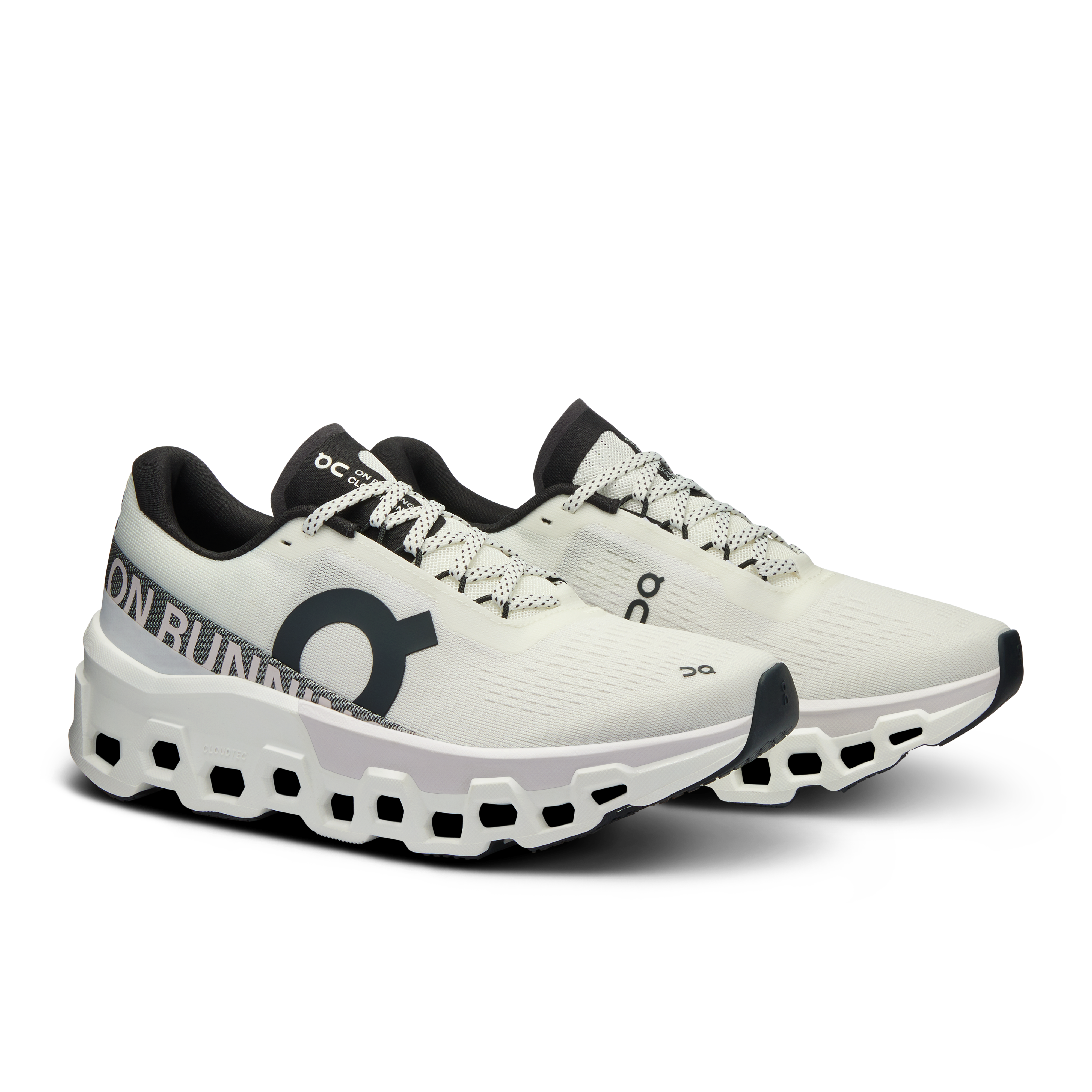 On Running Women's Cloudmonster 2 Running Shoes - White/Frost - Lightweight Cushioned Sneakers for Road Running & Marathon Training
