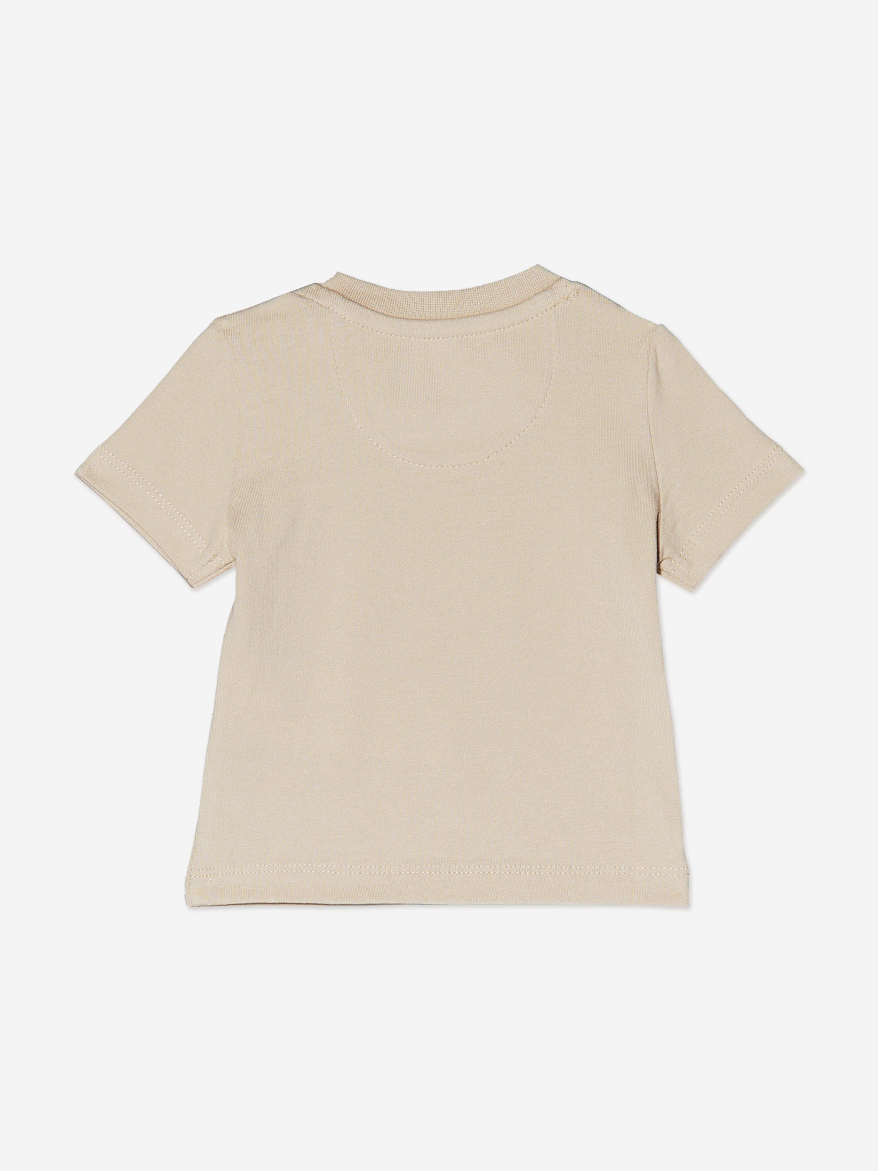 Personalized Baby Monogram T-Shirt in Soft Beige - Custom Name Outfit for Newborns, Infants & Toddlers - Perfect for Photo Shoots, Birthday Gifts & Family Matching Outfits