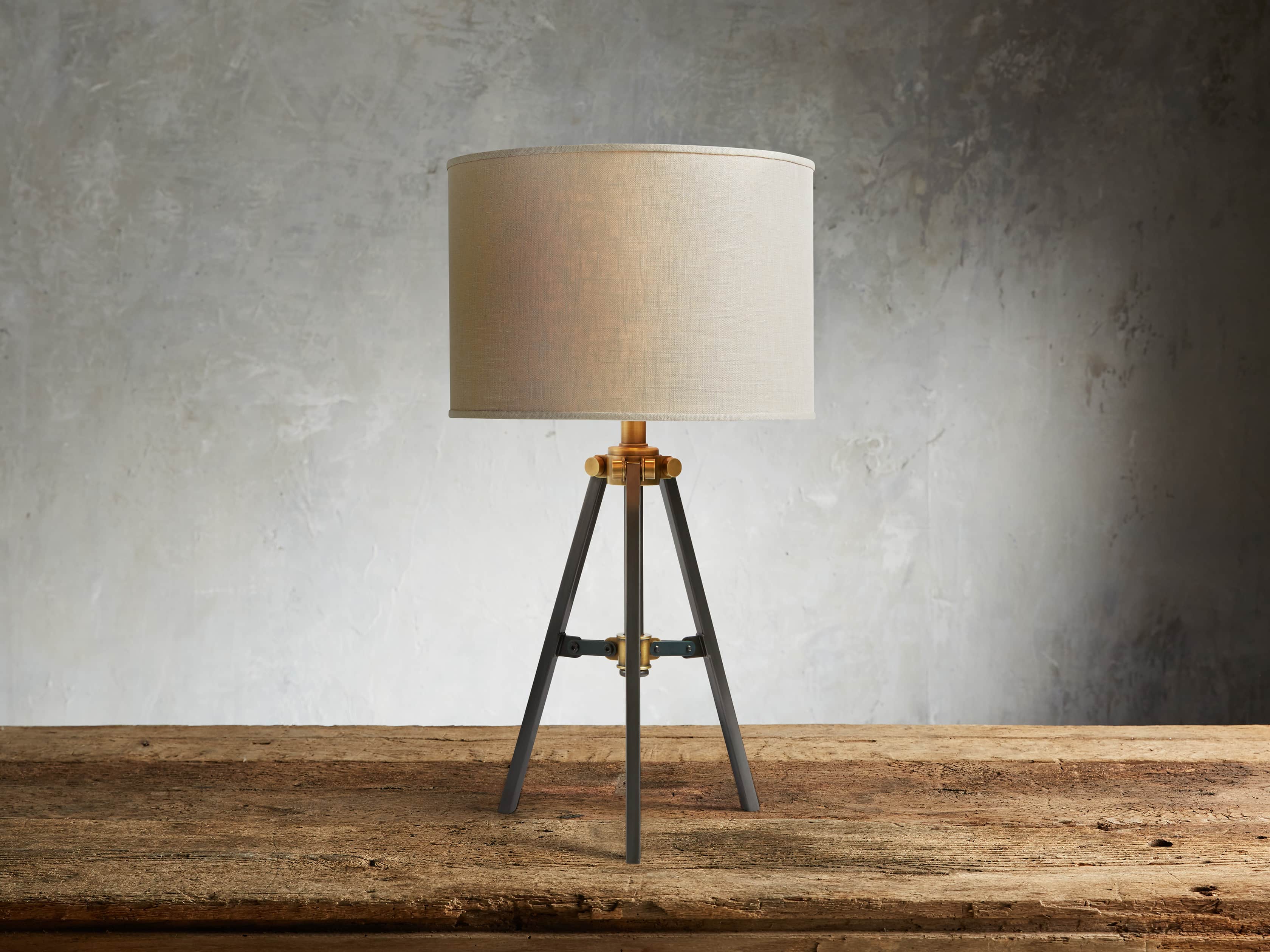 Clarence Bronze Table Lamp - Vintage Industrial Style Desk Light for Living Room, Bedroom & Office Decor