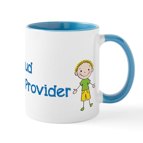White/Blue Inside - Proud Daycare Provider Mugs