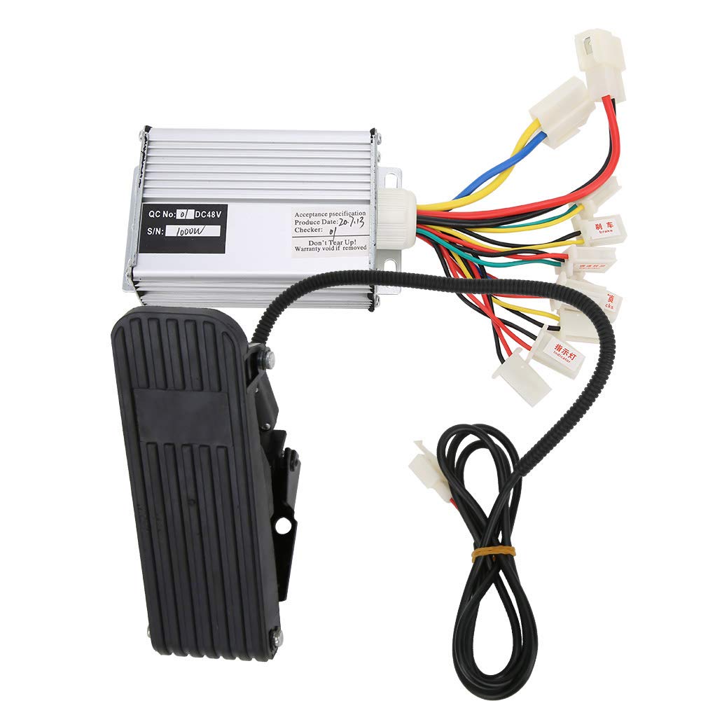 Alomejor 1000W Brush Controller Kit with Foot Pedal for E-Bike & Tricycle - Smooth Speed Control