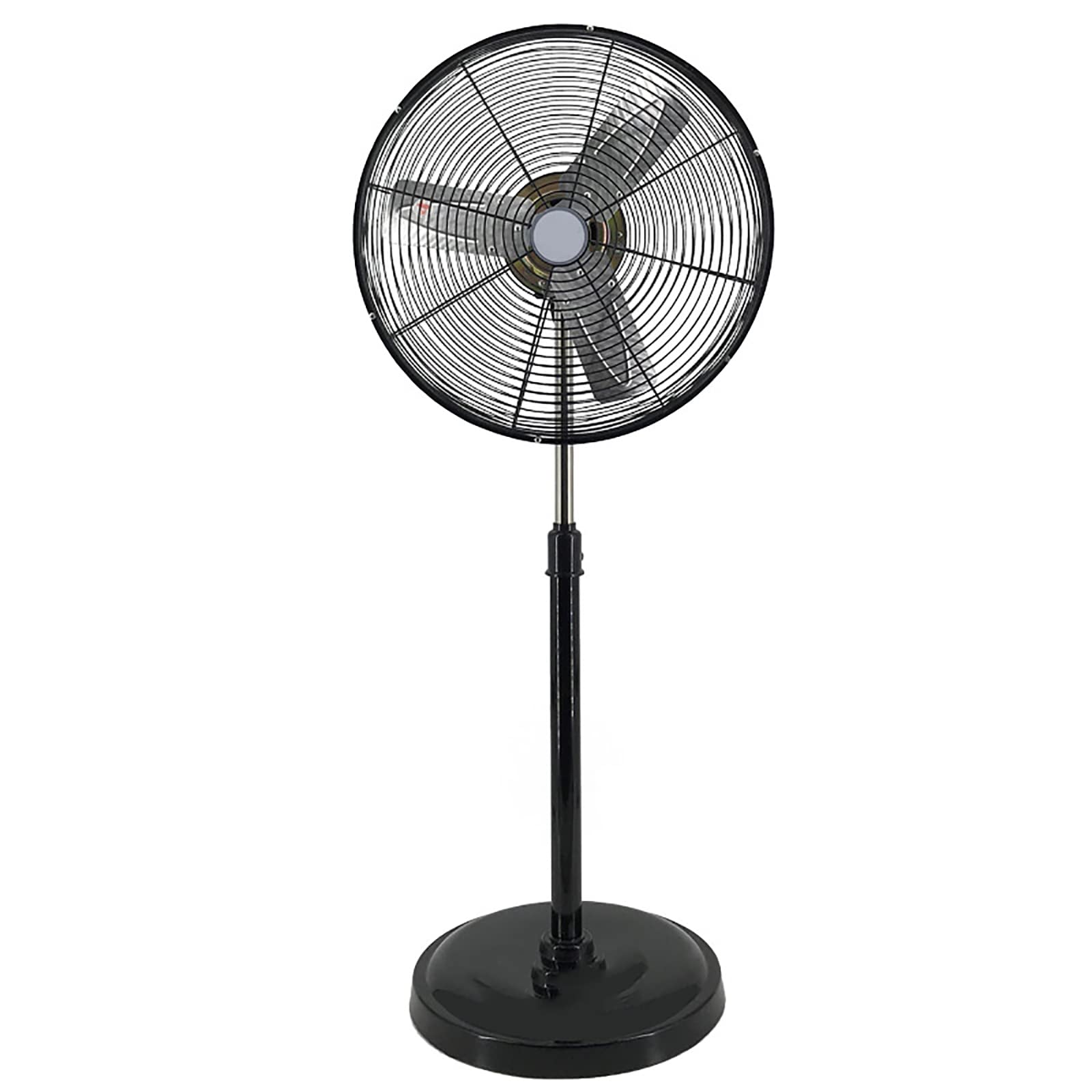 24 Inch Industrial Floor Fan with Telescopic Stand - 150W Heavy Duty Aluminum Commercial Fan, 4 Speed Settings & 120° Tilt Adjustment - Perfect for Warehouses, Factories, Garages & Workshop Cooling