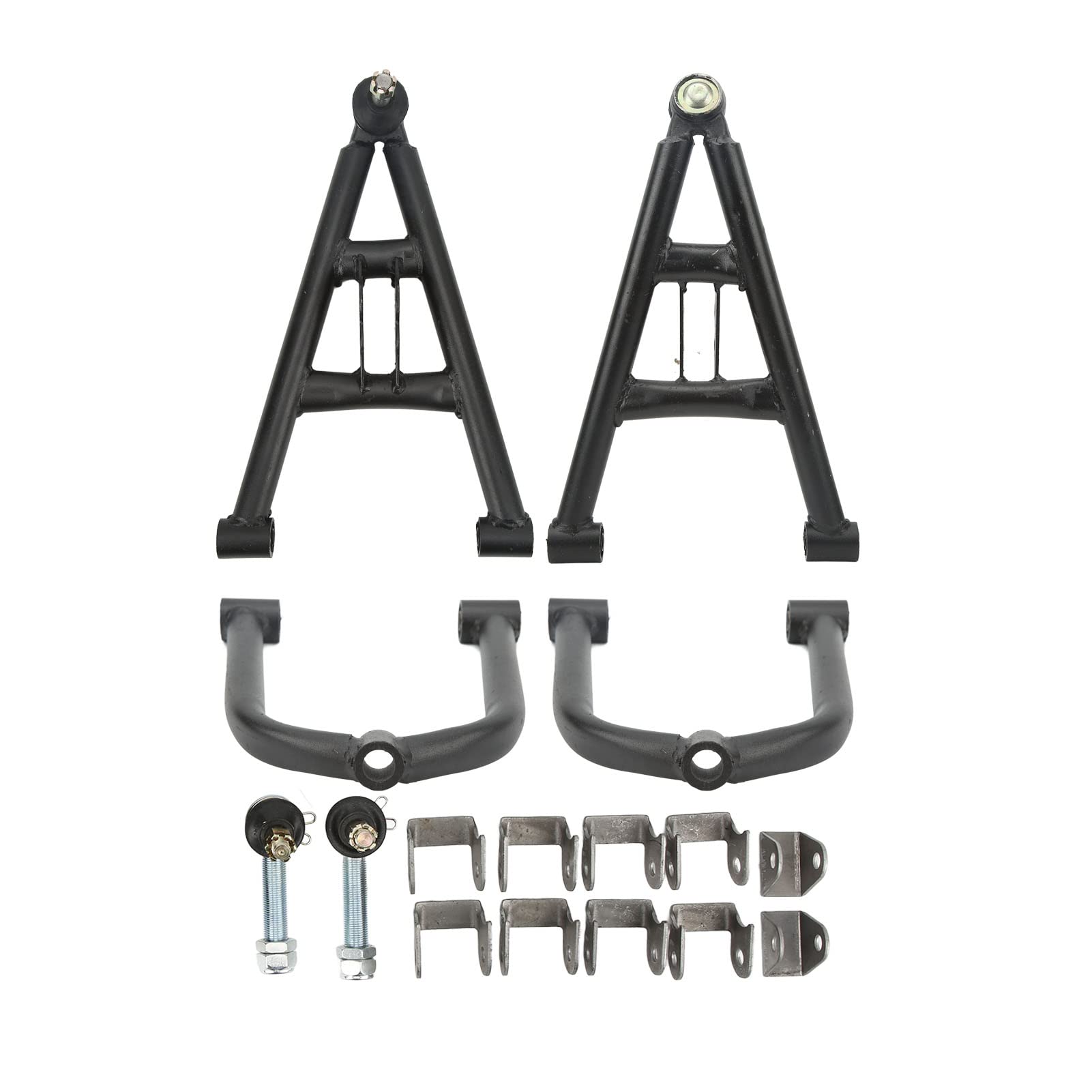 Yctze 350mm Upper Lower Swing Arm Kit - Front Suspension Shock Replacement for 150cc 200cc 4 Wheel ATV Quad Bike & Go Kart - Perfect for Off-Roading, Trail Riding & Dirt Track Racing