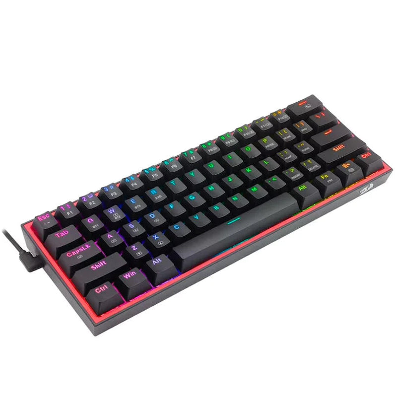 Redragon Fizz Pro K616 RGB Backlit Mechanical Gaming Keyboard - 60% Compact Wired Keyboard with Customizable RGB Lighting for PC Gamers - Perfect for Esports, Streaming & Office Work