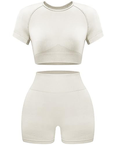Short-sleeve + Shorts: White