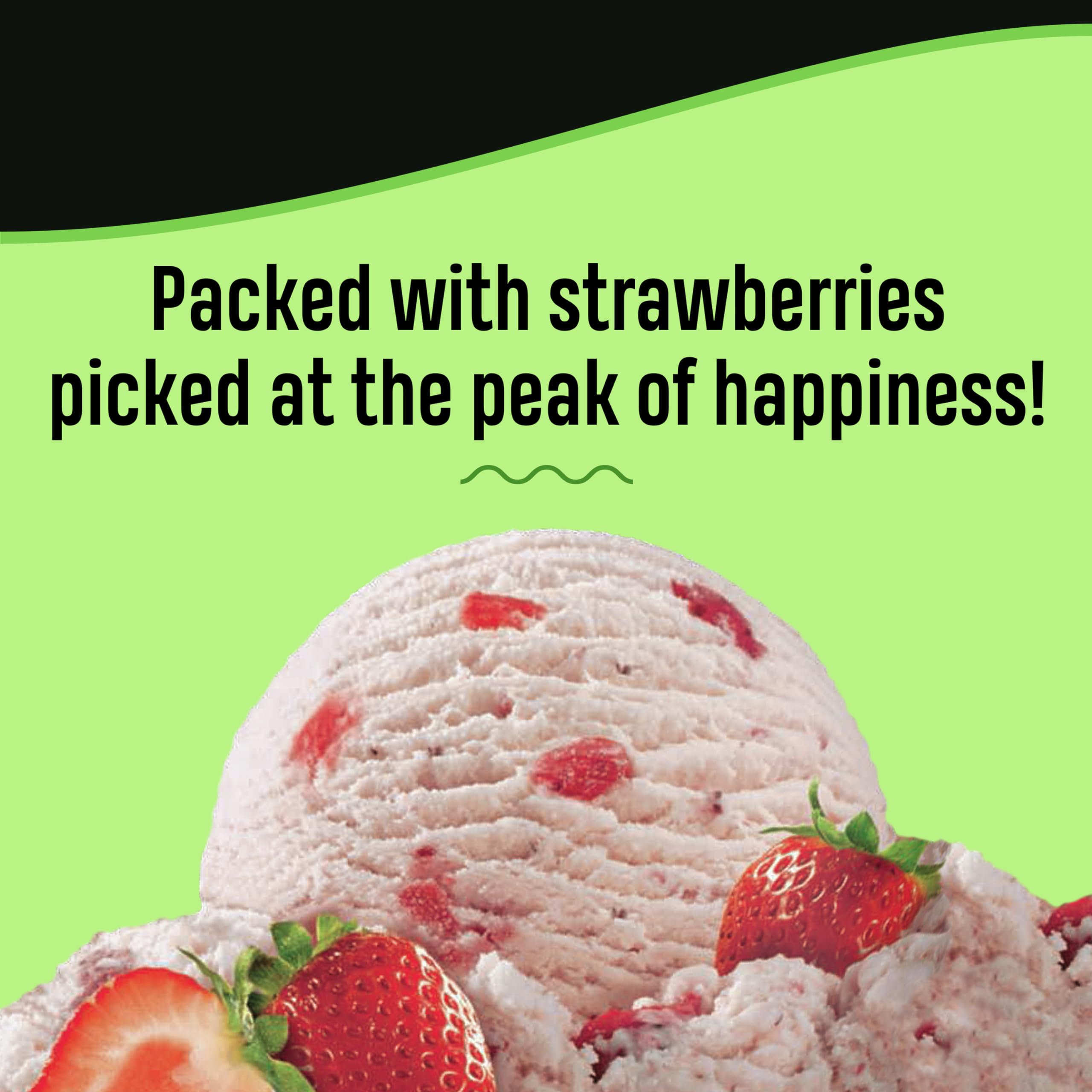 Breyers Natural Strawberry Ice Cream - 48 oz Tub, Made with 100% Grade A Milk & Cream | Rich & Creamy Frozen Dessert for Parties, Family Gatherings & Summer Treats