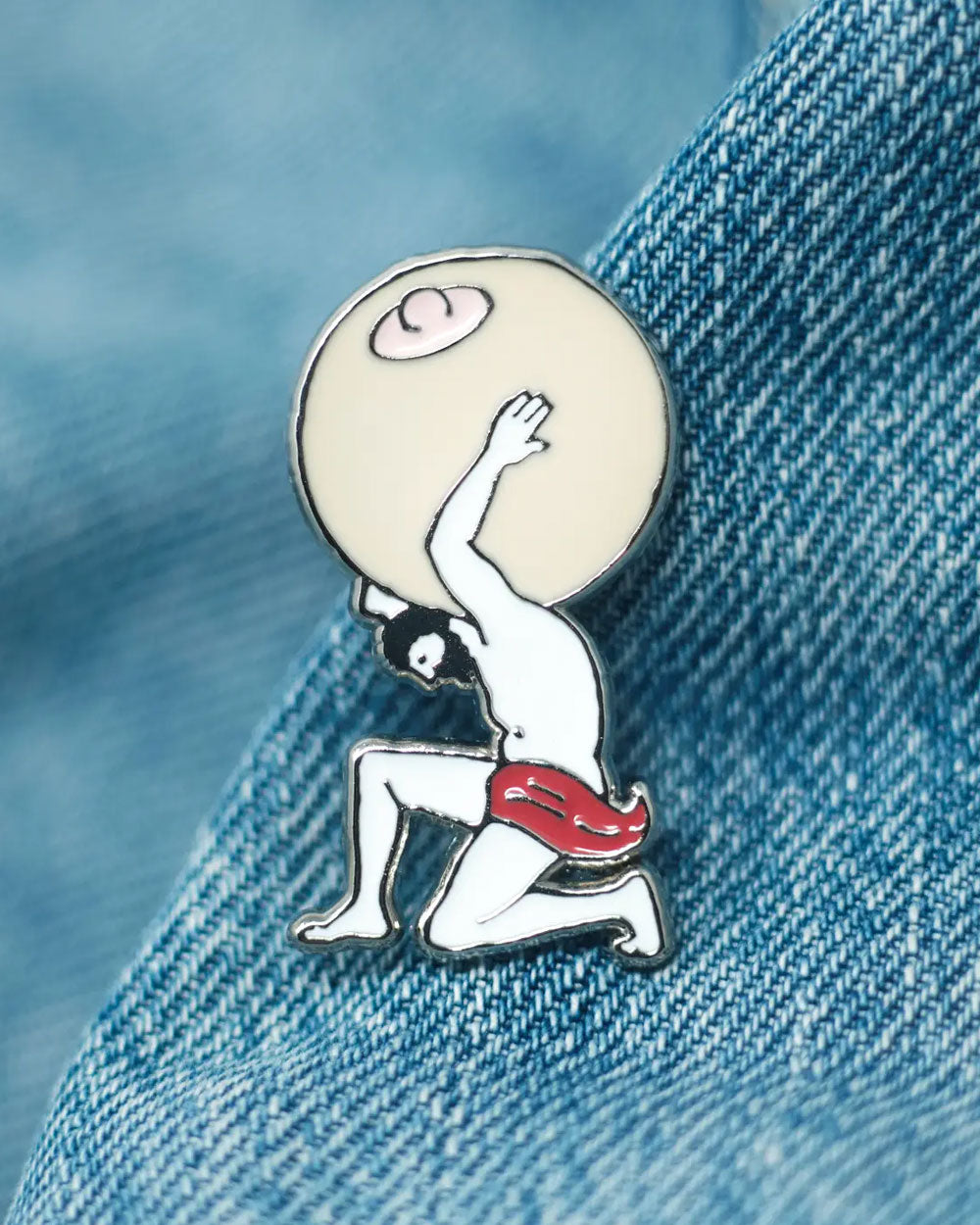 Atlas Boob Pin - Funny Novelty Brooch for Women, Unique Gift for Friends & Coworkers - Perfect for Parties, Office Pranks & Costume Accessories
