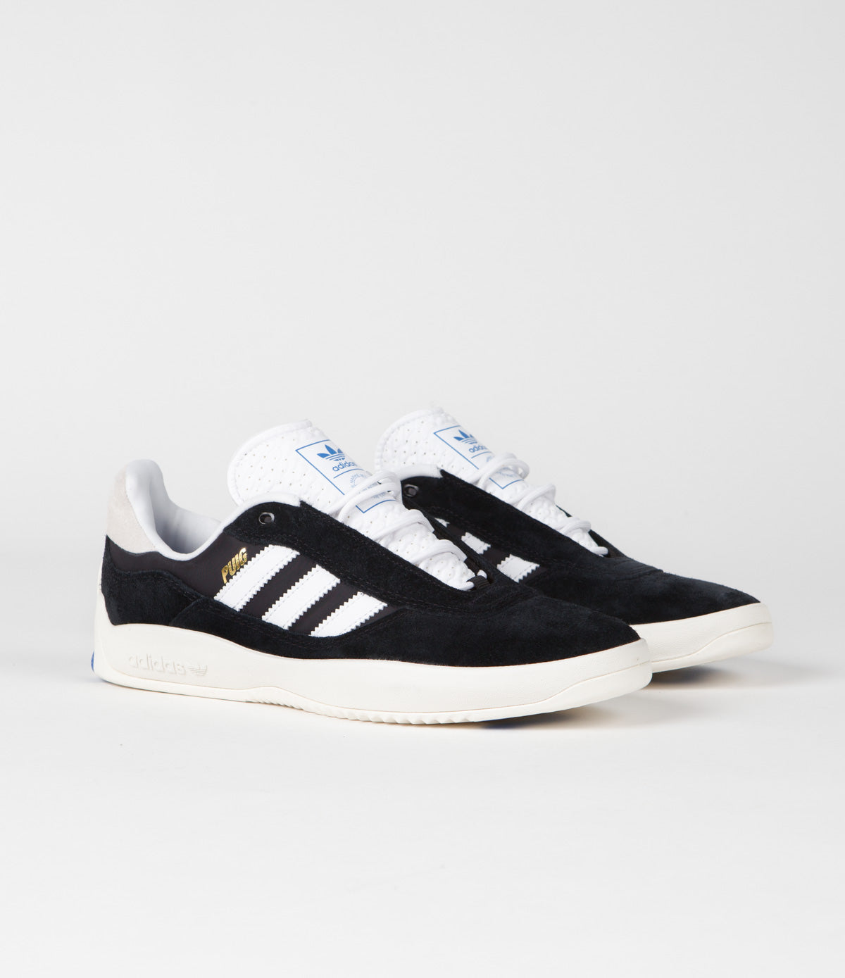 Adidas Puig Running Shoes for Men - Core Black/FTWR White/Bluebird - Lightweight & Comfortable for Jogging, Gym Workouts & Daily Wear