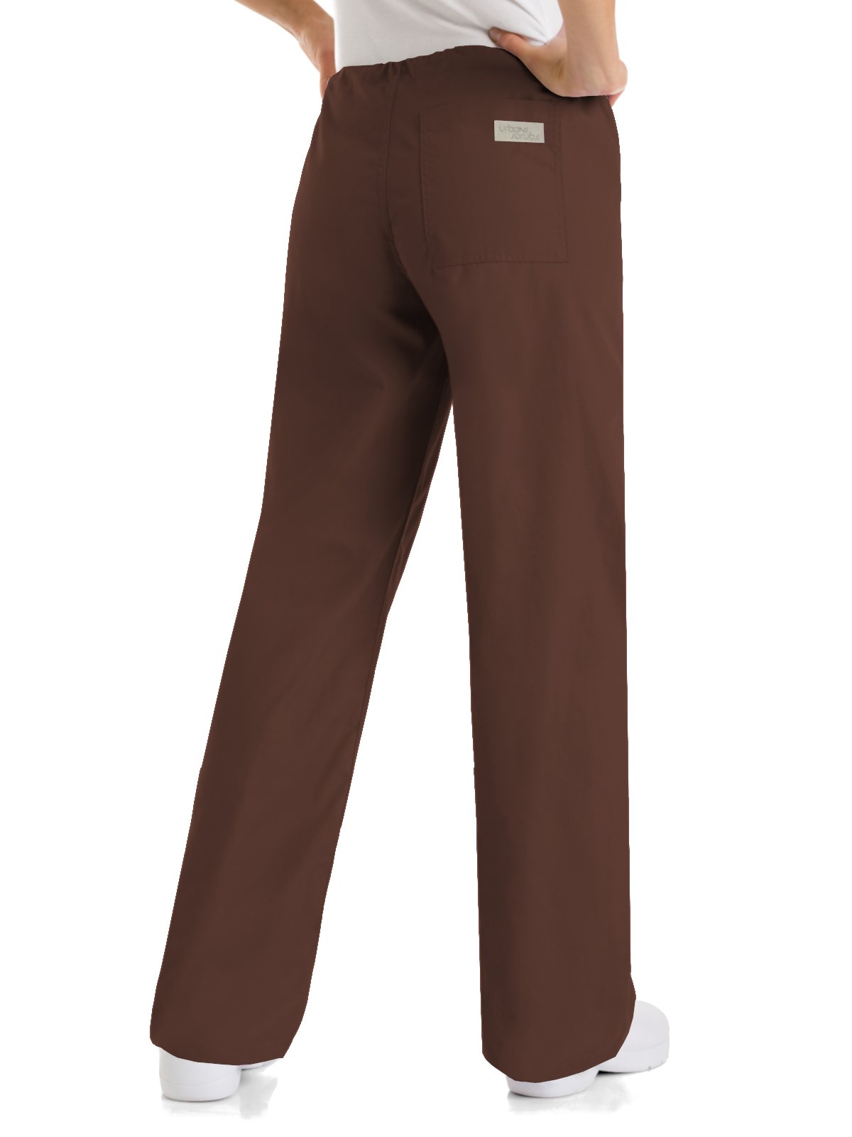 Urbane Essentials Women's Straight Leg Scrub Pants for Nurses & Medical Professionals - Comfortable Wine Red Work Pants for Hospital, Clinic & Healthcare Settings