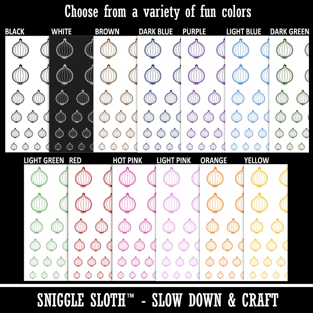Waterproof Fake Onion Vegetable Temporary Tattoo Set - Black Body Art Stickers for Costume Parties, Halloween & Festival Makeup (1 Sheet)