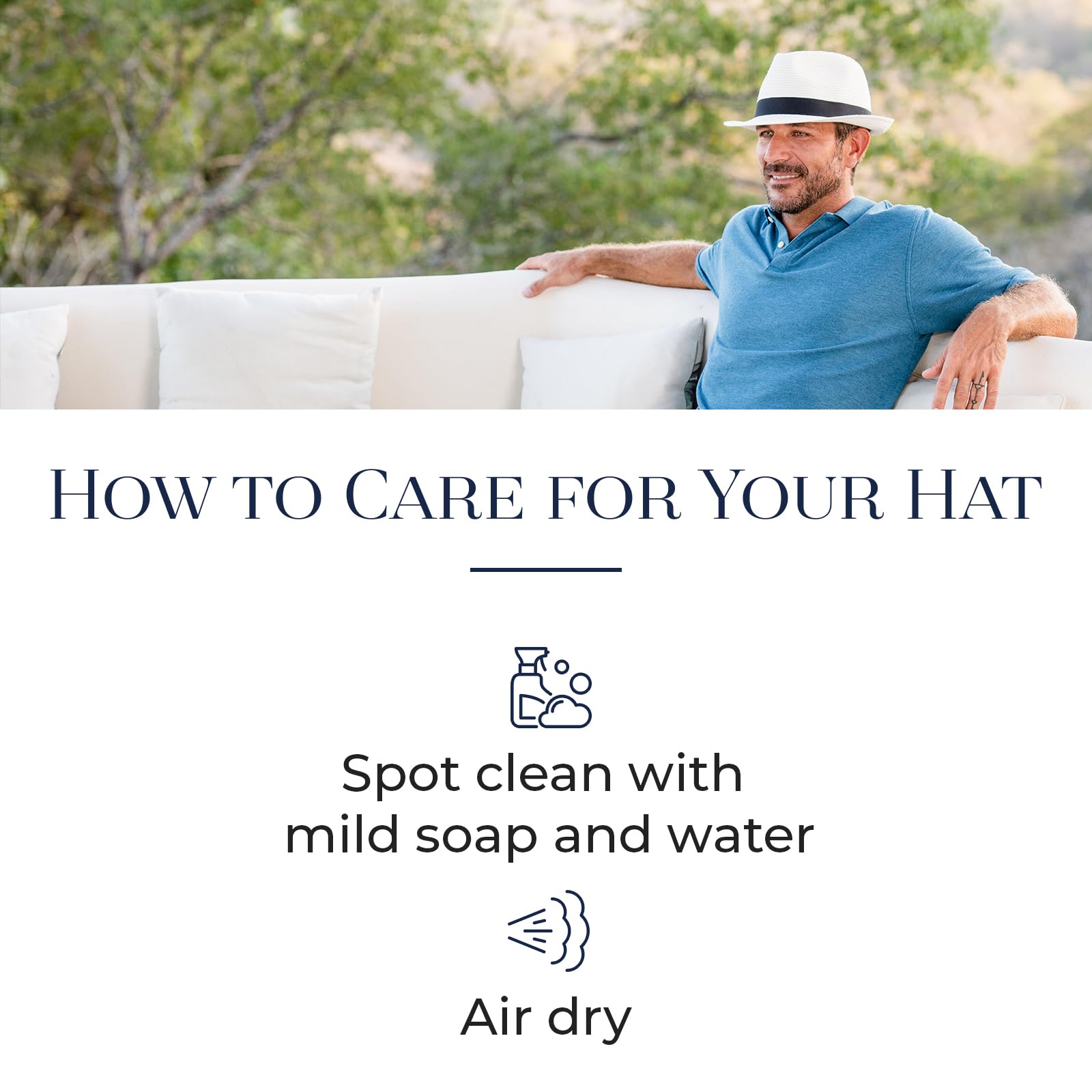 CARKELLA by Wallaroo Unisex Del Mar Trilby Fedora Sun Hat – Packable, Adjustable Sizing, Short Brim – Classic Summer Hat for Beach, Travel & Outdoor Activities