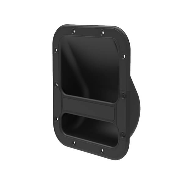 Penn Elcom H1023 Black Recessed Speaker Cabinet Handle - Heavy Duty Metal Grip for PA Systems, Studio Monitors & Audio Equipment Installation