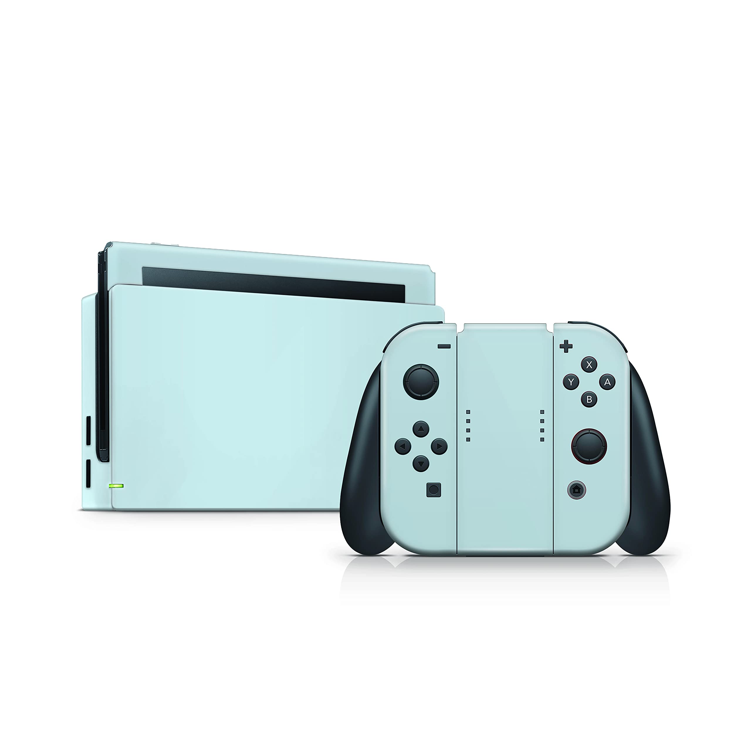 Pastel Blue Kawaii Nintendo Switch Skin Wrap Cover - Premium Vinyl 3M Full Wrap Decal Compatible with Joy-Con, Console & Dock - Cute Protective Decal for Gaming, Travel & Home Decor