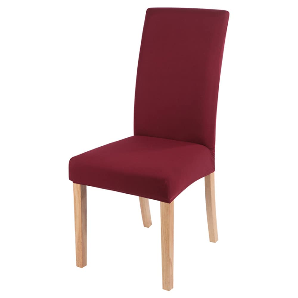 Anti-Stain Removable Jacquard Dining Chair Cover - Elastic Stretch Washable Slipcover for Kitchen & Banquet - Red Wine Resistant (1pc) - Perfect for Home, Restaurant & Party Use