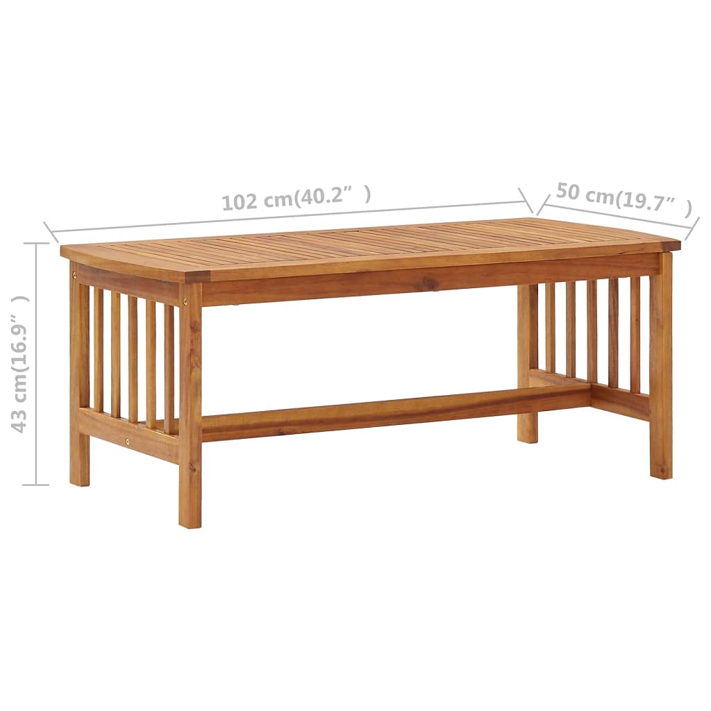 Premium 3-Piece Acacia Wood Patio Lounge Set with Coffee Table & Gray Cushions - Outdoor Garden Furniture for Backyard, Poolside & Terrace Relaxation