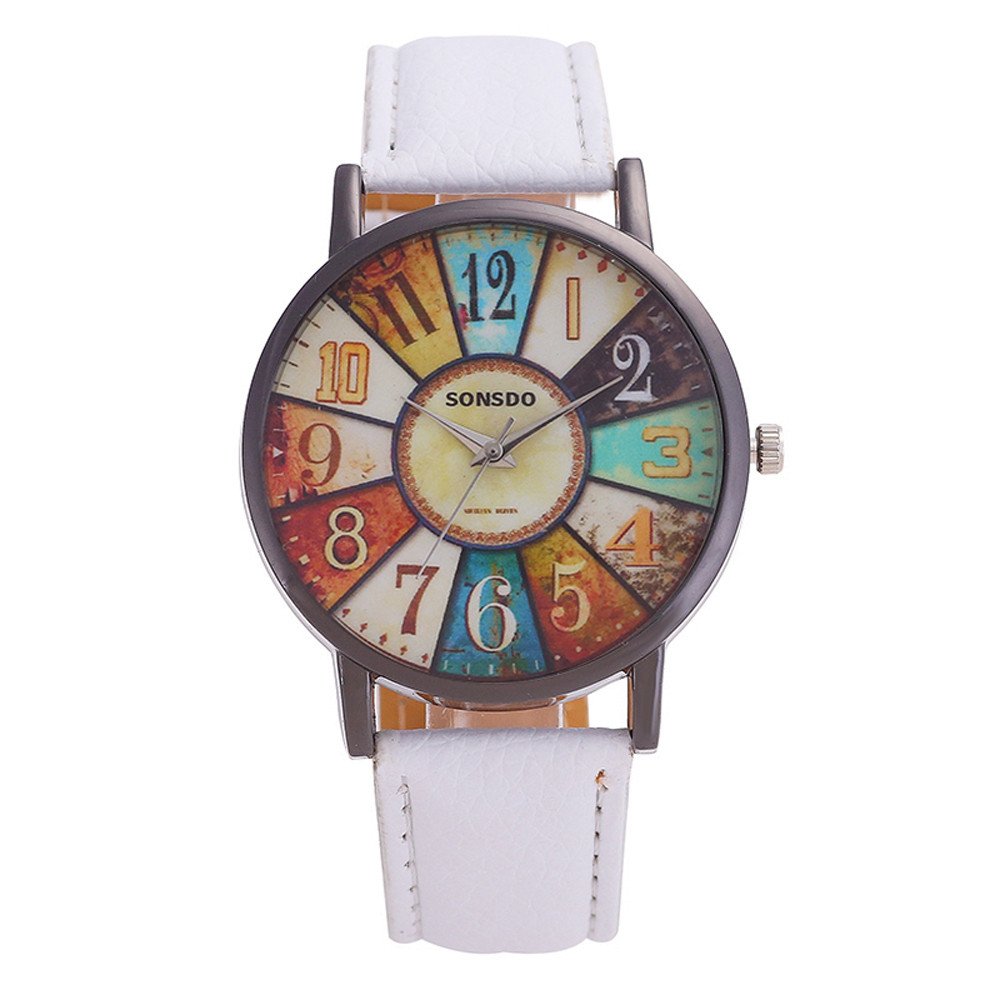 Elegant Retro Women's Leather Watch with LED Light - Casual Analog Quartz Watch for Women & Men - Perfect for Daily Wear, Office & Date Nights