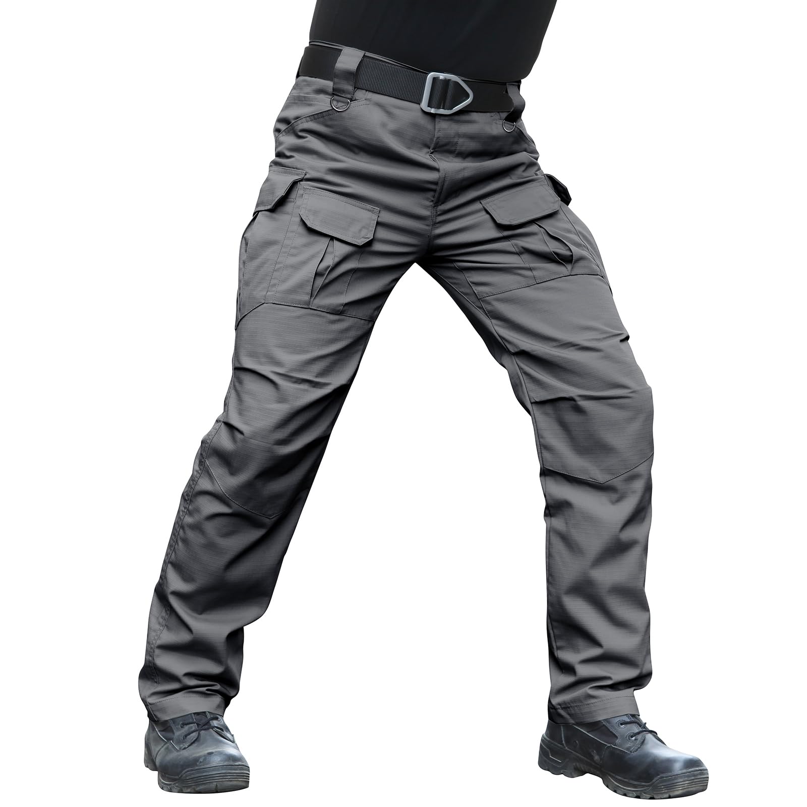 Men's Stretch Tactical Pants - Water Resistant Ripstop Cargo Pants for Outdoor, Work & Hiking | Lightweight Durable EDC Pants for Camping, Travel & Tactical Activities