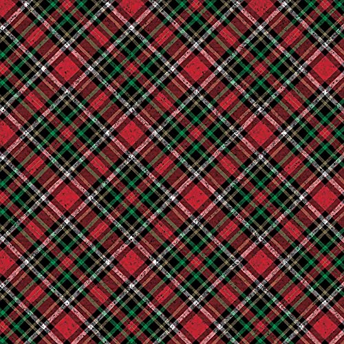 Red Gold Holographic Plaid