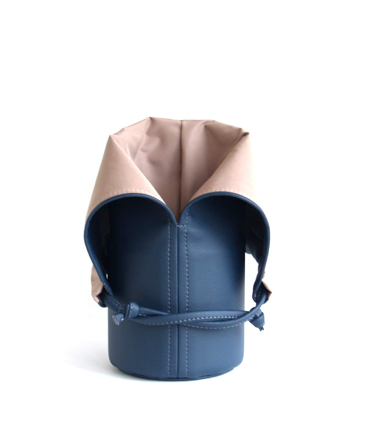 Navy Blue Handmade Makeup Brush Holder - Travel Cosmetic Bag for Women | Gift for Her & Makeup Storage